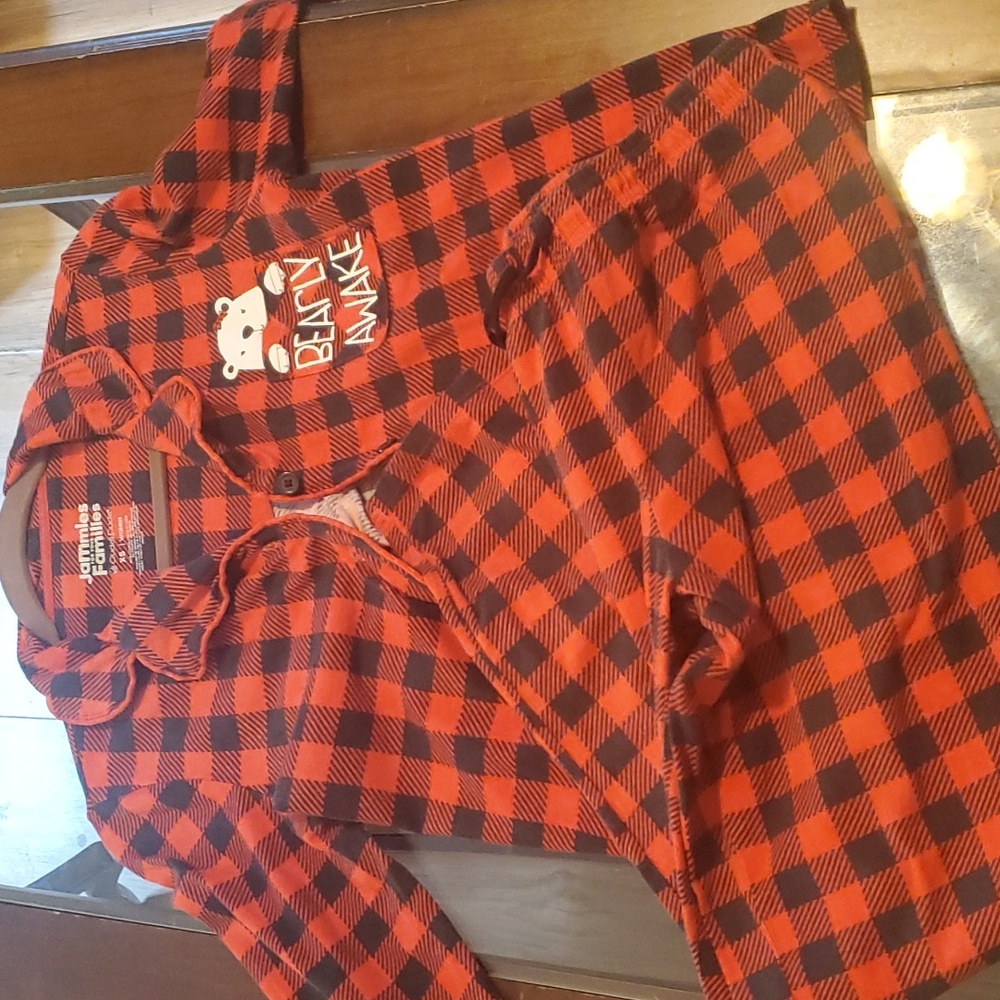 Women's Jammie's for your Families Red and Black Buffalo plaid PJ'S set